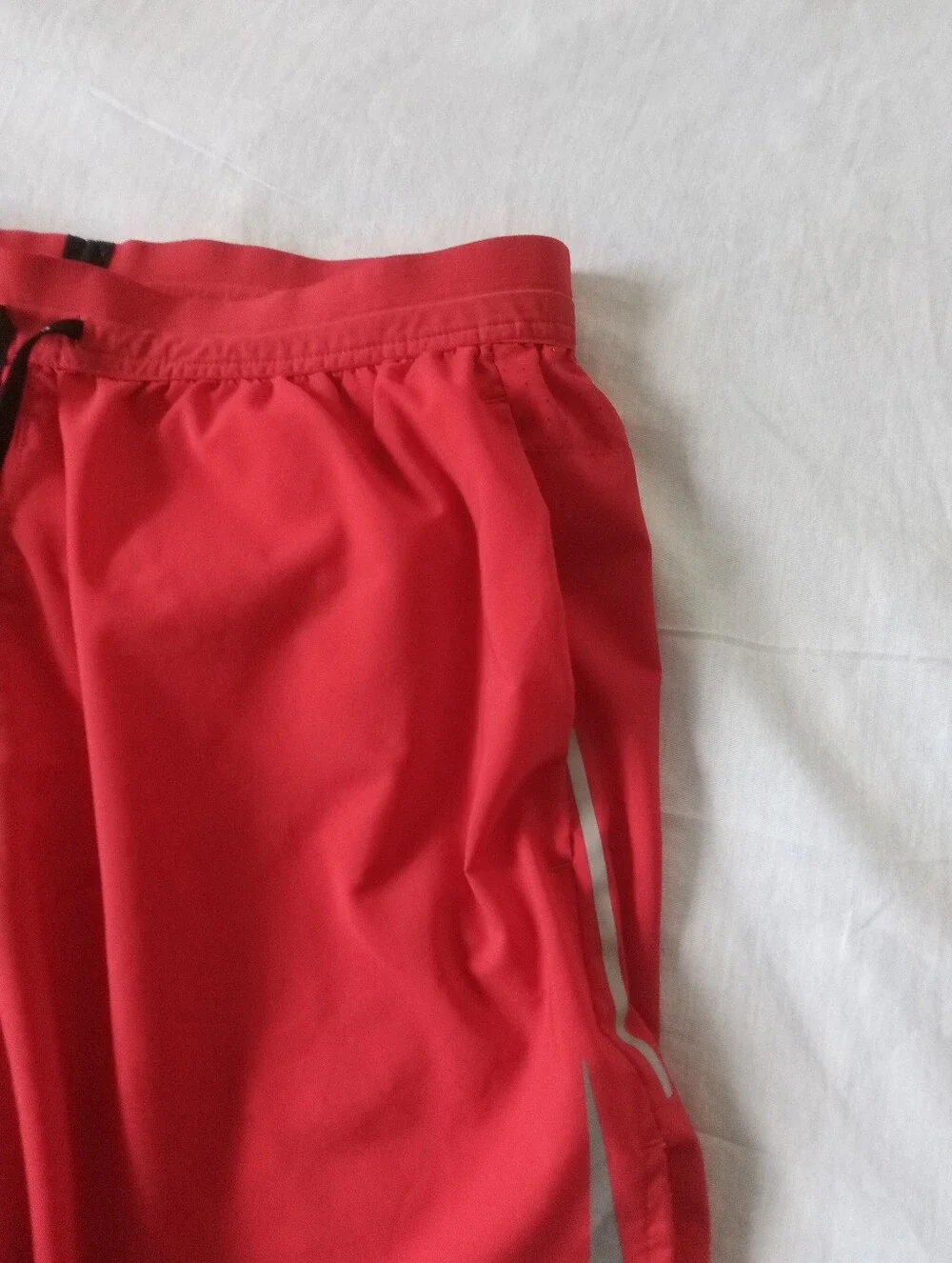 Nike Men's Coral Red Running Shorts with Drawstring